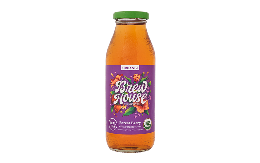 Brewhouse Forest Berry Flavoured Ice Tea   Glass Bottle  350 millilitre